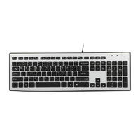 Ultrathin Slim wear resistant Keyboard with X Design Keycaps for PC and Laptop, working mute keyboard