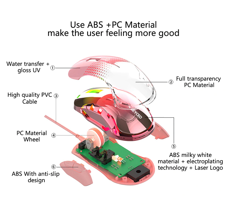 KY-M950 Cool rgb gaming mouse 11
